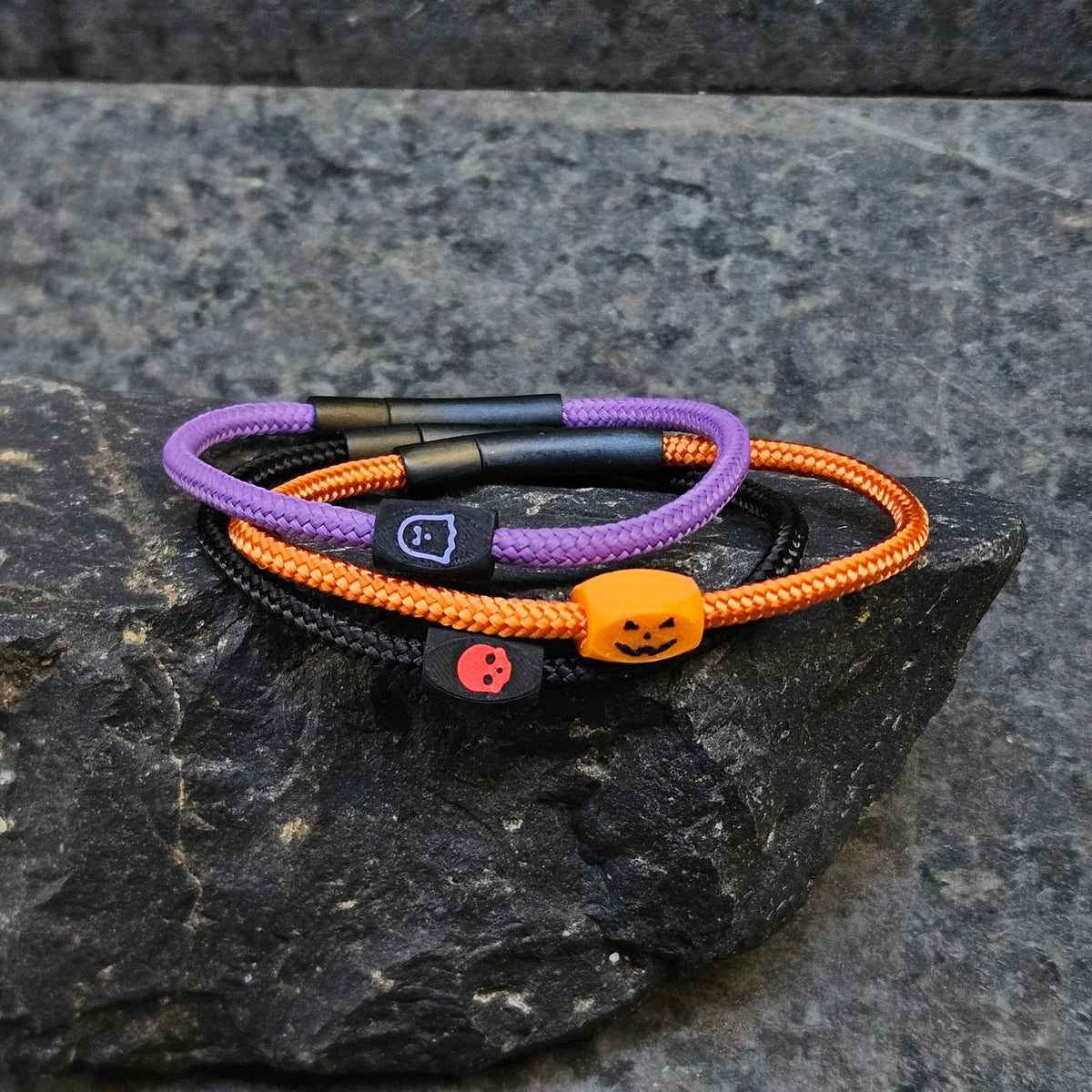 The 2026 Halloween Pack: lilac, orange and black paracord bands